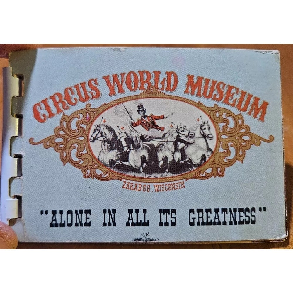 Rare 1 Of A Kind Vintage 10 Card FlipBook Circus World Museum, Baraboo Wisconsin